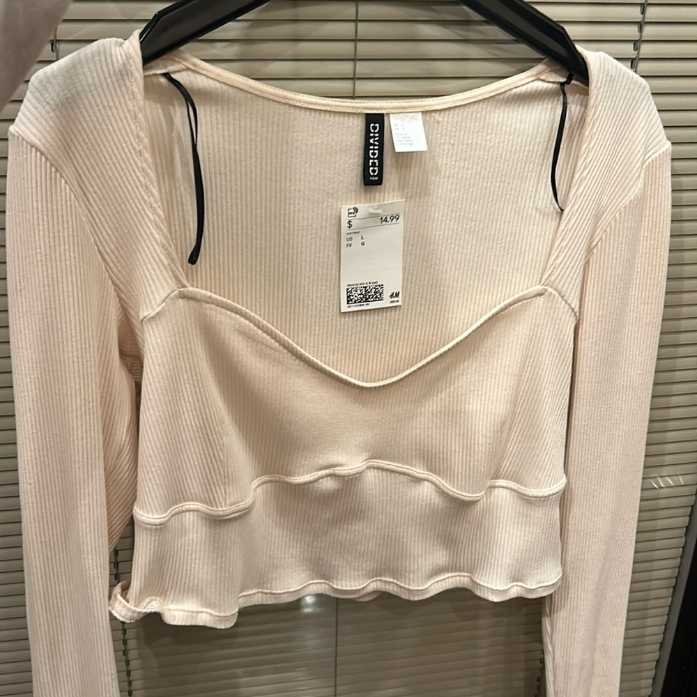 beige top from H&M size L